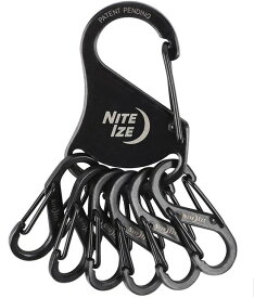 【2/28までポイント10倍】【ゆうパケットで送料無料】NITE IZE NI02655 KRS-03-01 キーラック ステンレススチール ブラック キーアクセサリー エスビナーチップ ナイトアイズ
