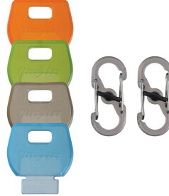 【1/30までポイント10倍】【ゆうパケットで送料無料】NITE IZE NI03915 アイデンティキーカバー ＋ エスビナー マイクロロックコンボパック キーアクセサリー シリコン製 カラビナ 色分け 書き込み TPR素材 伸縮性 耐久性 ナイトアイズ