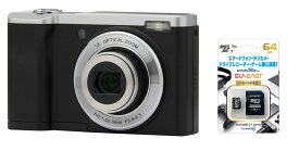 マイクロSDHCカード64GB付き【ゆうパケットで送料無料】ケンコー Kenko KC-ZM08 デジタルカメラ 光学5倍ズーム タッチパネル お散歩カメラ