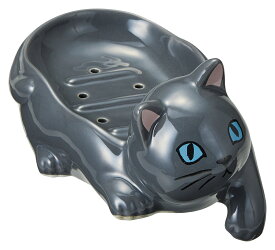 SETOCRAFT セトクラフト P24-0703 ソープディッシュ かわいい 猫 クロ