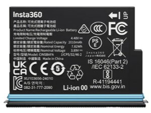 �y�䂤�p�P�b�g�ő��������zInsta360 X4 Air �o�b�e���[ CINSBAFA