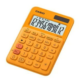 【ゆうパケットで送料無料】CASIO カシオ MW-C20C-RG-N オレンジ カラフル電卓 デザイン電卓 ミニジャストタイプ