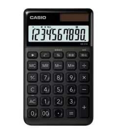 【ゆうパケットで送料無料】CASIO カシオ NS-S10-BK-N ブラック スタイリッシュ電卓 デザイン電卓 大判手帳タイプ