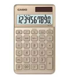 【ゆうパケットで送料無料】CASIO カシオ NS-S10-GD-N ゴールド スタイリッシュ電卓 デザイン電卓 大判手帳タイプ