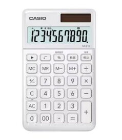 【ゆうパケットで送料無料】CASIO カシオ NS-S10-WE-N ホワイト スタイリッシュ電卓 デザイン電卓 大判手帳タイプ