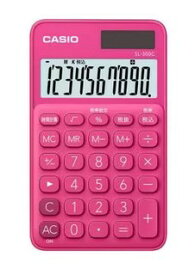 【ゆうパケットで送料無料】CASIO カシオ SL-300C-RD-N ビビッドピンク カラフル電卓 デザイン電卓 手帳タイプ