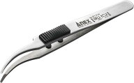アネックス ANEX はじピン 217-H ラバーグリップ付ステンレスピンセット 先丸鷲型 120mm 見やすい先曲が…