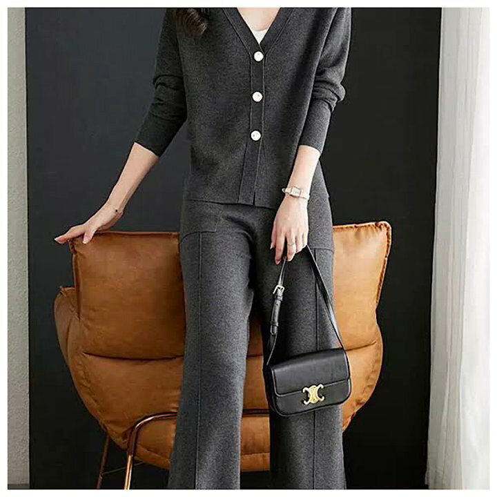 楽天市場】Vネックニット スーツ レディース 秋冬 新作 ファッション  