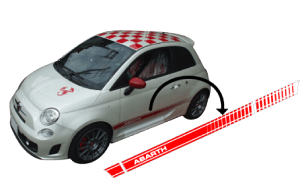 CAR �T�C�h ���C�� �X�e�b�J�[�Z�b�g�J�b�e�B���O�i�f�J�[���@�V�[���j�A�o���g�Ƀs�b�^�� �y�����i�z