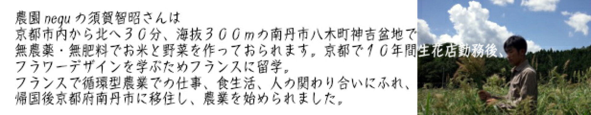 京都府南丹市の　農園negu