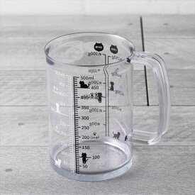 貝印　Nyammy　ニャミー　ねこの計量カップ(500ml)　301DH2728　【計量カップ　カップ　計量　500ml 可愛い　ネコ　猫　おしゃれ　ギフト　プレゼント　おうち時間　調理　おすすめ】キッチン用品