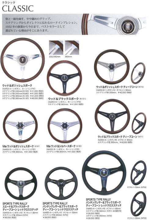 楽天市場】NARDI ナルディ N111 ブラックレザー&シルバースポーク  