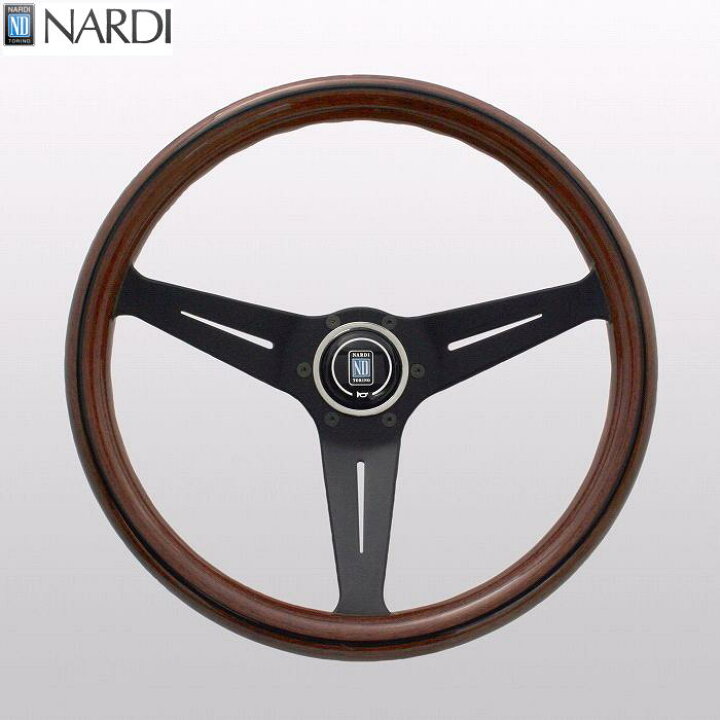 楽天市場】NARDI ナルディ N771 ウッド&ブラックスポーク ディープ 