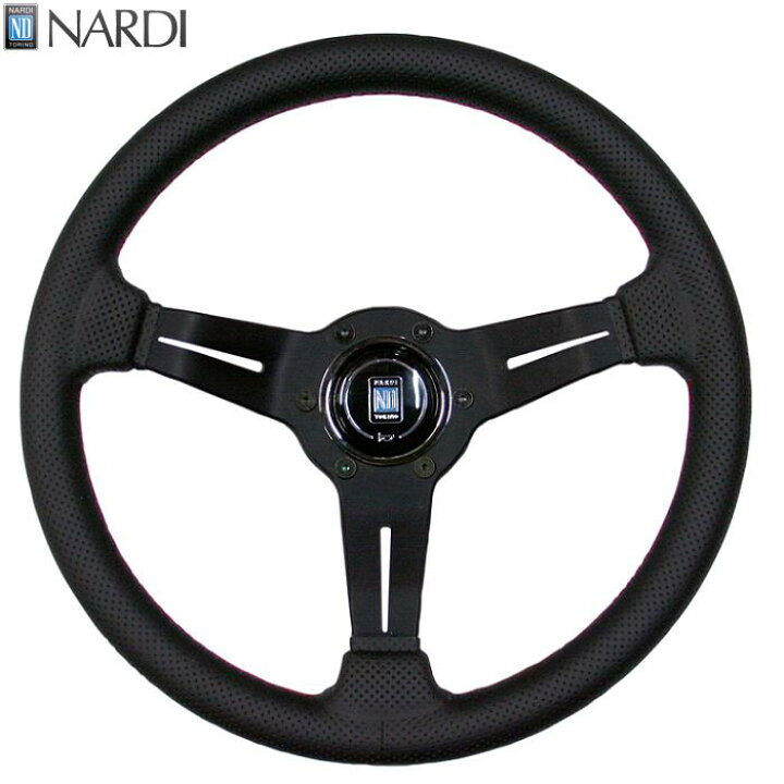 楽天市場】NARDI ナルディ N753 パンチングレザー&ブラックスポーク 