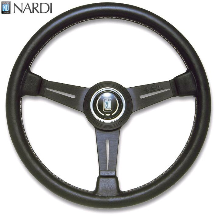 楽天市場】NARDI ナルディ N341 ブラックレザー&ブラックスポーク  