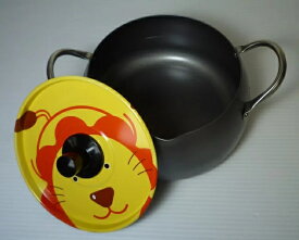 藤田金属　SUITO BRAND　066707　アニマル天ぷら鍋　18cm　らいおん【天ぷら鍋/調理器具/鍋/かわいい/カワイイ】