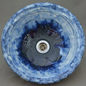 【送料無料】信楽焼 利休信楽のボウル-016海鼠(なまこ)【メーカー直送】【代引き/同梱不可】【手洗い鉢/洗面台/シンク】【伝統工芸品紫香楽焼】