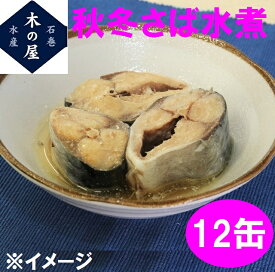 木の屋石巻水産　秋冬さば　水煮　170g×12缶セット販売【メーカー直送品】【同梱/代引不可】【さば缶 サバ 鯖 さば 缶詰 さばの缶詰 妊活 お歳暮 お中元 ギフト】