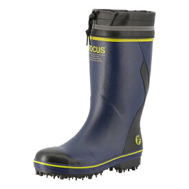 長靴 弘進ゴム フォーカス F-22 ネイビー 【ツインピン ピンスパイク レインブーツ 作業用 農作業 土木作業 法面作業 防滑 アウトドア 釣り カバー付 】おすすめ 新商品