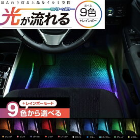 槌屋ヤック アンビエント レインボー チューブ LEDライト PF-380【お取り寄せ商品】【カー用品 車内ライト USBライト フットライト グラデーション ライト ランプ 光 灯り カラー ドレスアップ カスタム LEDライト】