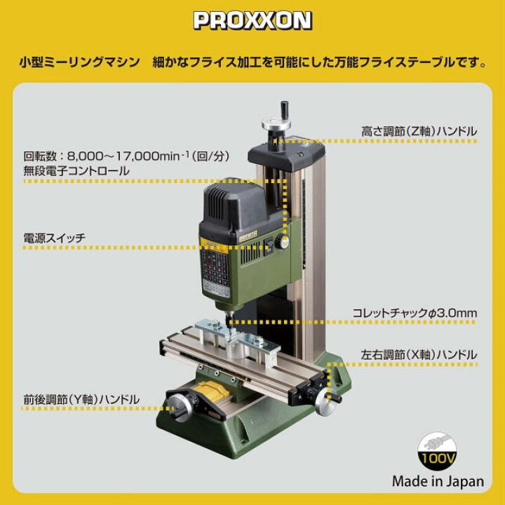 楽天市場】プロクソン PROXXON マイクロフライステーブル MF70 No 