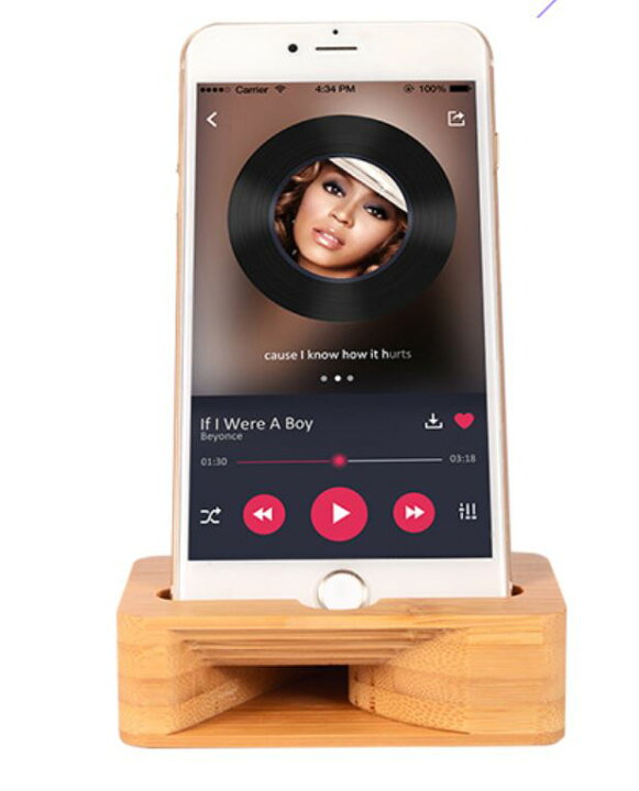 楽天市場 木製スピーカー スマホ スピーカー Iphone スピーカー 携帯スマホスタンド 竹スタンド Advance Click