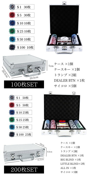 楽天市場】【最強配送】 カジノセット ポーカーセット 【本格的な 