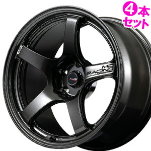 �y2026/�V���i�z18�C���` 10.5J 5/114.3 �}���J MID ���[�V���O R50 EVO �V�i ���K�i �z�C�[�� 4�{�Z�b�g���i [�J���[] �u���b�N���^���b�N (BLM) �y�^�C���g���\�z