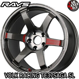 RAYS(レイズ) ボルクレーシング TE37サーガ SL 18×9.5J +45 5/114.3 カラー：PG 18インチ 5穴 P.C.D114.3 FACE-4 ホイール新品1本 VOLK RACING TE37SAGA SL