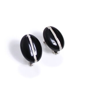 伊万里焼イヤリング。黒釉白金彩【工房限定オリジナル商品】。外国人お土産やプレゼントに喜ばれています。【楽ギフ_包装選択】【楽ギフ_メッセ入力】★送料無料