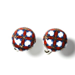 【工房限定オリジナル商品】伊万里焼 メンズ カフスボタン カフリンクス 七宝 赤結婚20周年 磁器婚式【楽ギフ_包装選択】【楽ギフ_メッセ入力】★送料無料