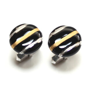 【工房限定オリジナル商品】メンズ ファッション 伊万里焼 カフスボタン カフリンクス。黒 ベース 金 プラチナ 焼き付け ライン。記念品 プレゼント【楽ギフ_包装選択】【楽
