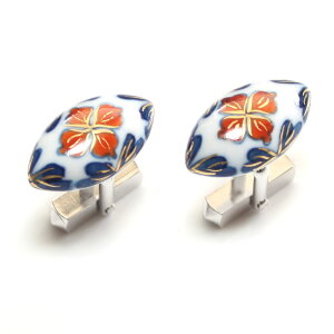 外国人 お土産 プレゼント 記念品【工房限定オリジナル商品】伊万里焼 メンズ カフスボタン カフリンクス【楽ギフ_包装選択】【楽ギフ_メッセ入力】★送料無料