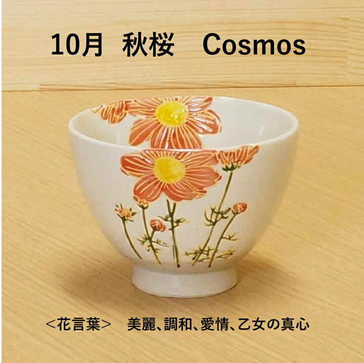 楽天市場 波佐見焼 四季彩 陶碗 敬老の日 ギフト プレゼント 手描き 花柄 花言葉 メッセージカード 贈り物 誕生日 誕生月 飯碗 湯呑 一服碗 お茶 コーヒー コーヒー碗 デザート碗 小鉢 12ヶ月の花 セラミックフィルター専門店aiha