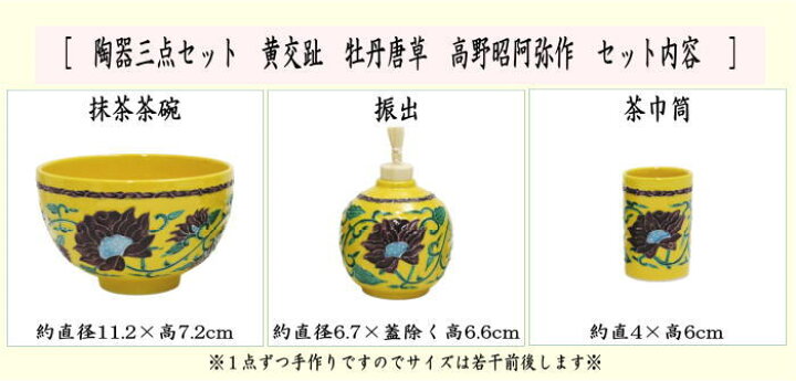 楽天市場】【茶器/茶道具 茶箱用三点セット】 陶器三点セット（陶器三 