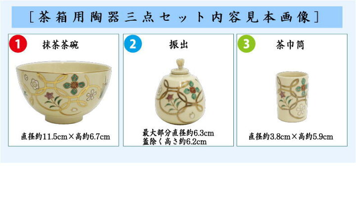 楽天市場】【茶器/茶道具 茶箱用三点セット/陶器三点セット（陶器三つ 