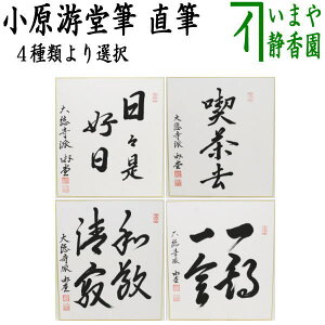 【茶器/茶道具 色紙】 直筆 日々是好日又は喫茶去又は和敬清寂又は一期一会 小原游堂筆(ゆうどう)