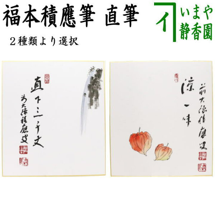 楽天市場】【茶器/茶道具 色紙画賛】 直筆 直下三千丈 滝の画又は涼 