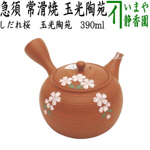 【急須】 手造り 常滑焼き(とこなめ焼き) しだれ桜 陶器網(セラメッシュ) 390ml 玉光陶苑 日本製