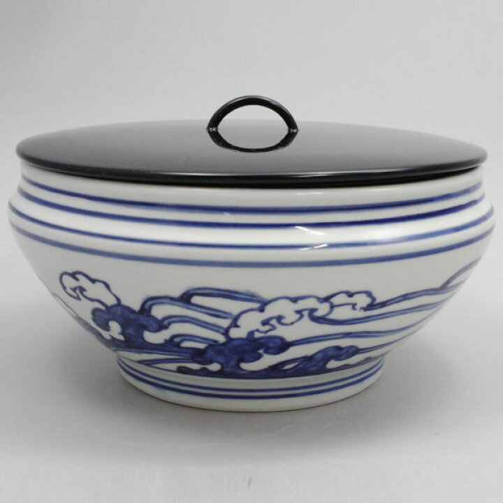 茶道具】平安静山造 染付鶴瓶水指 水指358 （楽天市場】【茶器/茶道具 