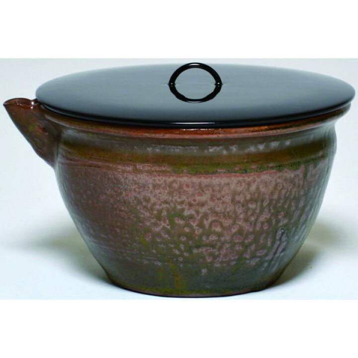 茶器/茶道具 水指（水差し）】 平水指 片口 丹波焼き 焼き締め 森本丹山作