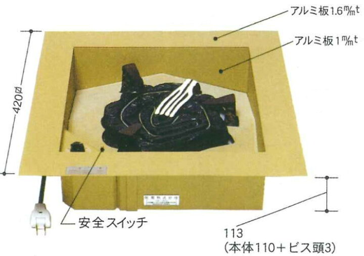 楽天市場】【茶器/茶道具 炉壇】 電熱式 浅型 炉壇 炭型ヒーター 