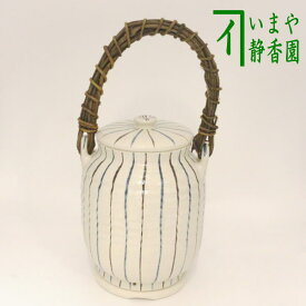 【茶器/茶道具　水屋道具】　火消壺（火消壷）　中　十草柄（木賊柄・とくさ柄）　耐熱瓦付
