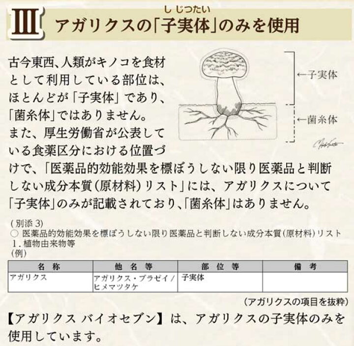 楽天市場】【アガリクス バイオセブン】 純国産の自社栽培アガリクスを 