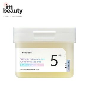 numbuzin io[YC 5 ʃO^`ICtBpbh 70/io[YC No.5 Vitamin Niacinamide Concentrated Pad uCgjOpbh ݃PA et Ff r^~ O^`I 