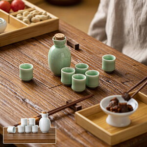 清酒杯セット 酒器セット 酒ポト 耐熱 盃 7個セット ぐい呑み 高級品 おしゃれ 伝統工芸 和風 日本酒 清酒 家飲み 乾杯 お酒好き プレゼント 父の日 面白い 退職祝い 忘年会