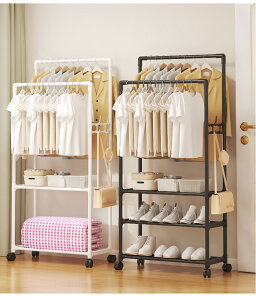 送料無料 ハンガーラック 頑丈 1 2 3 4 5段 ワードローブ 収納ボックス キャスター付き 洋服掛け 一人暮らし おしゃれ 服 収納 大容量 メタル ラック 部屋干し 室内物干し ラック