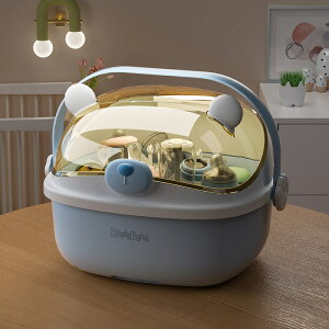 防塵ボトル収納ボックス、ベビーカトラリー水切りラック、ベビー授乳ツール収納ボックス、蓋付きボトル収納キャビネット、大容量ベビーカトラリーラック、食品グレードのボトル収納ボ