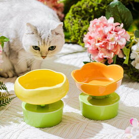 【10%OFFクーポン】猫 犬 フードボウル 食器台 陶器 水入れ 食器 食べやすい 高さ 水飲み セラミック ペット食器 おしゃれ ペット用 餌入れ エサ入れ えさ 台 ボウル お皿 ご飯皿 水分補給 ネコ 小型犬 可愛い 雑貨 マット ボウル ねこ 負担軽減 犬猫 犬用 送料無料