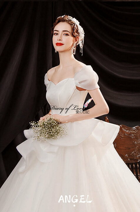 楽天市場】【プリンセスラインの上品シルエット】ウェディングドレス  